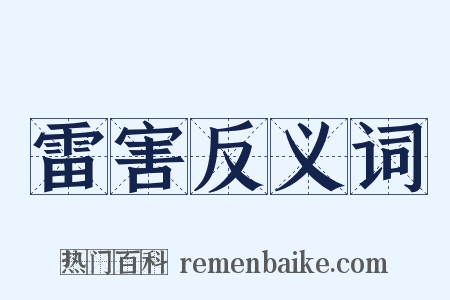 雷害反义词是什么意思的图片
